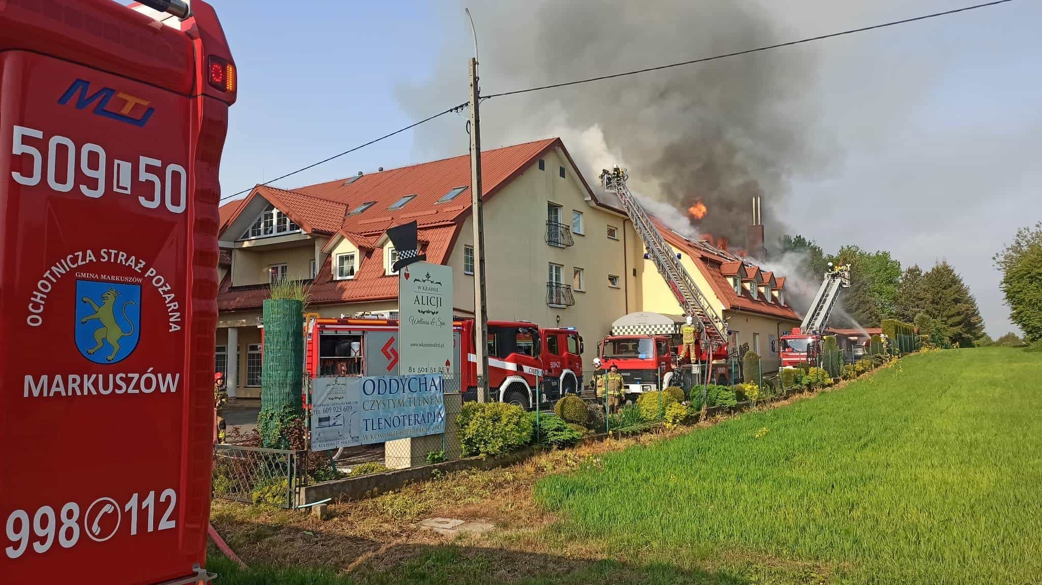 Pożar Pensjonatu w Nałęczowie.